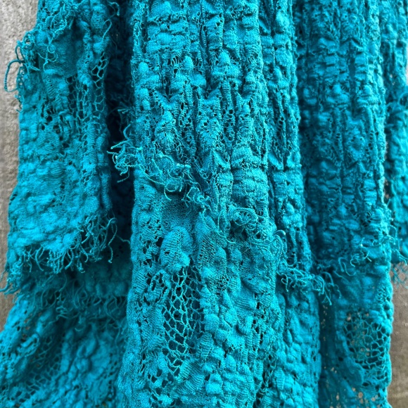 RARE Nightcap Clothing x Free People Teal Lace Maxi Dress Sz 2 | Boho Festival - Picture 6 of 14